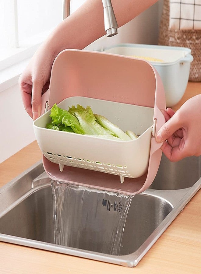 Dhanuom Fruits and Vegetables Rotating Washer multiporpose Used wash for kithcen, Fruit Basket for Dining Table (1Pcs Multicolour) - Image 1